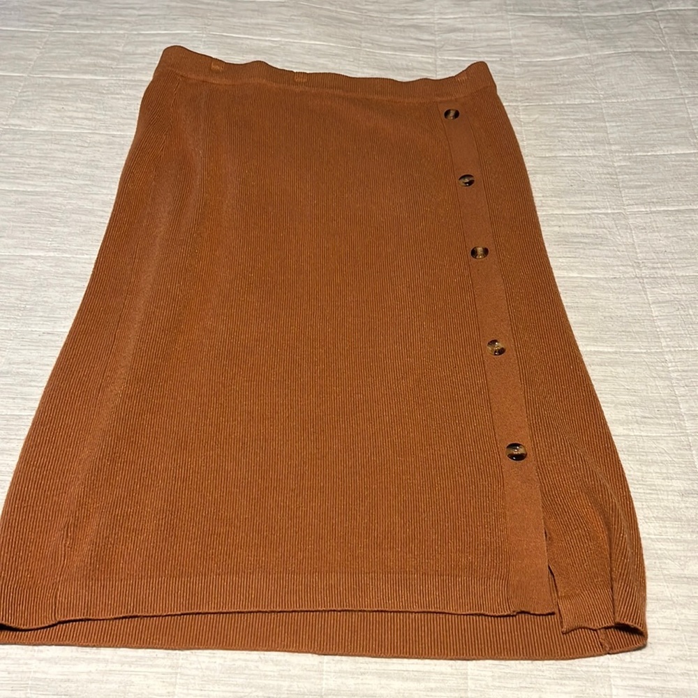Burnt orange pencil skirt